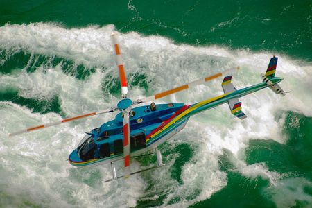 helicopter over whitewater on the niagara river